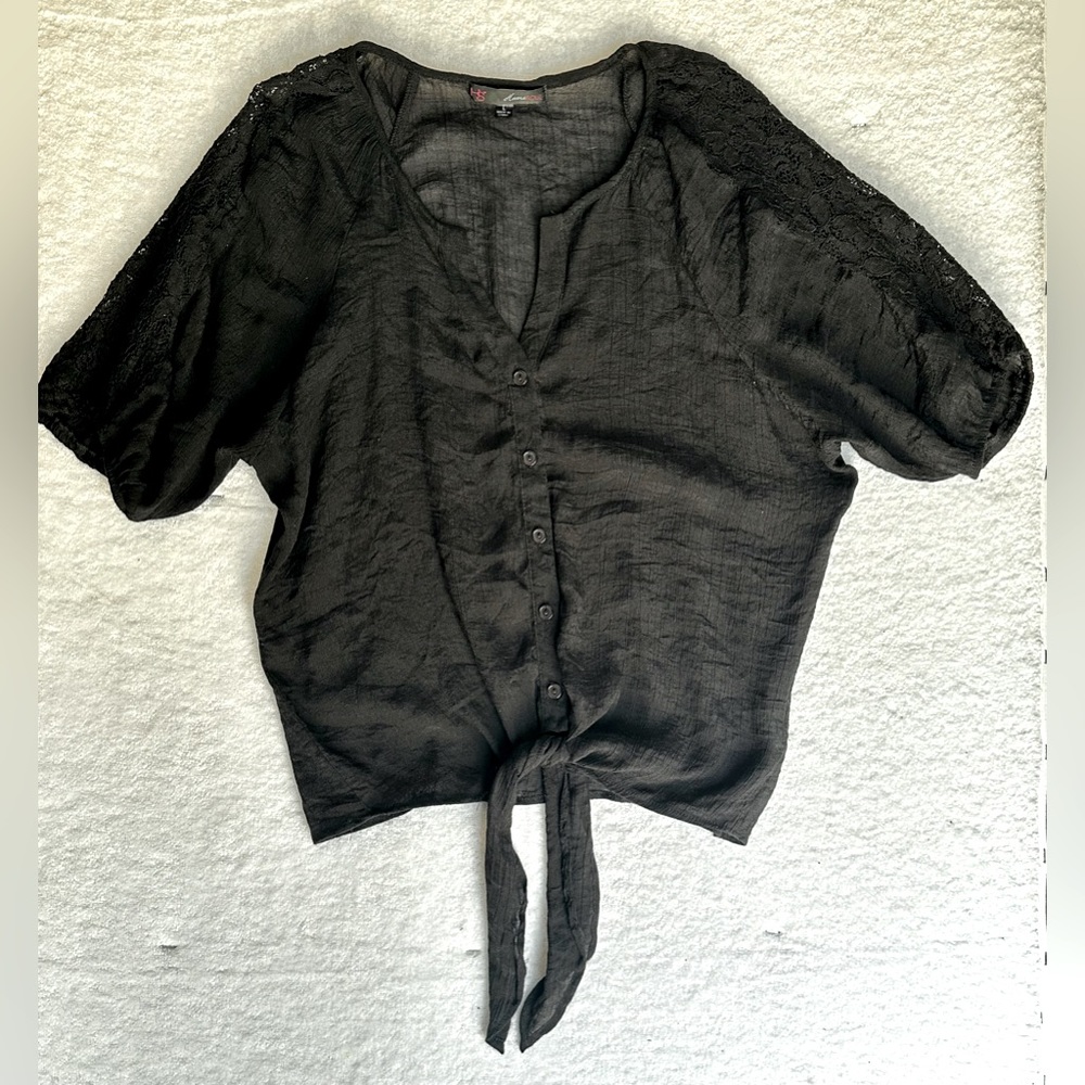 HeartSoul Black button down Blouse size  L